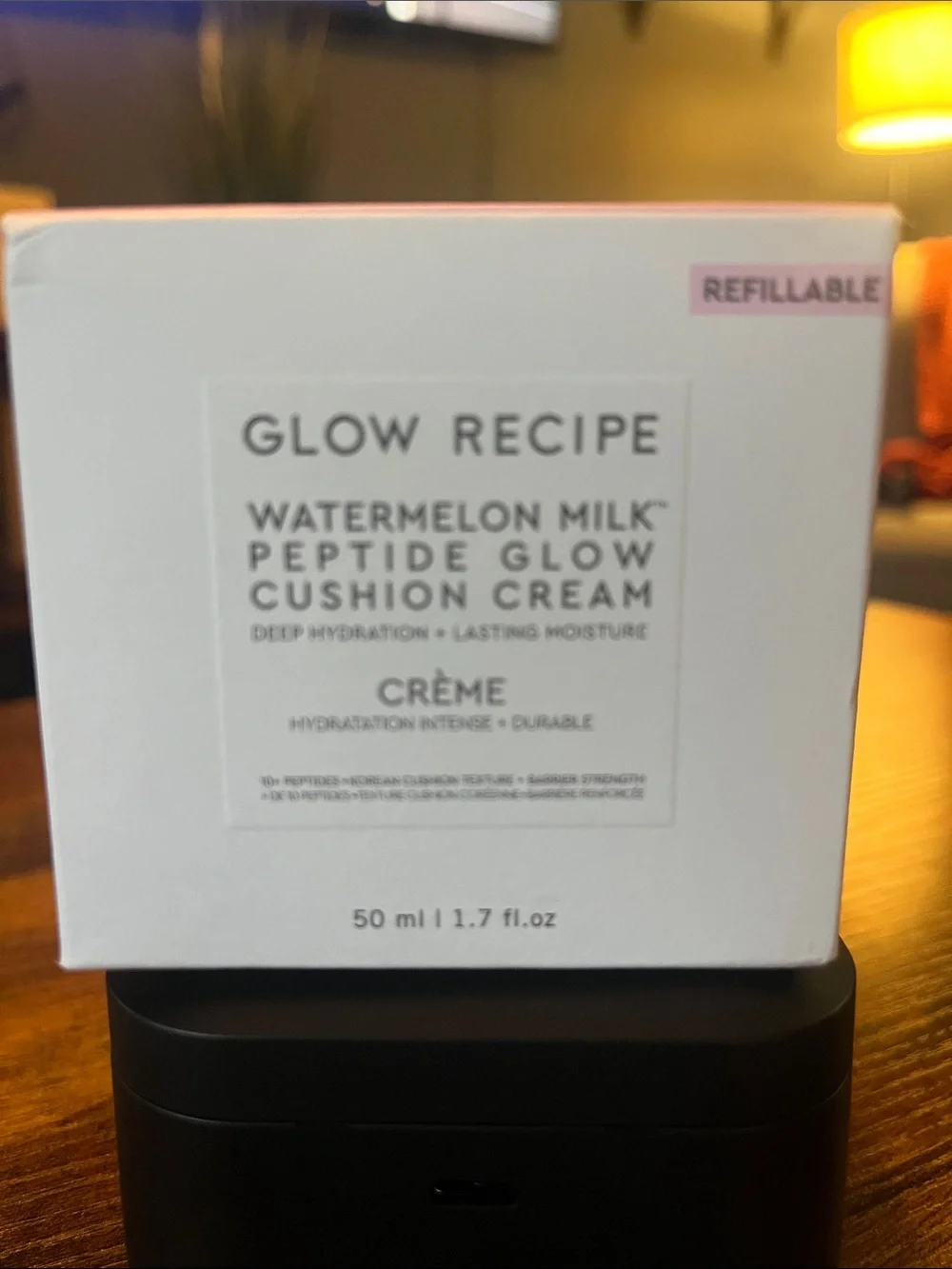 Glow Recipe Watermelon Milk Peptide Glow Cushion Cream — White & Black